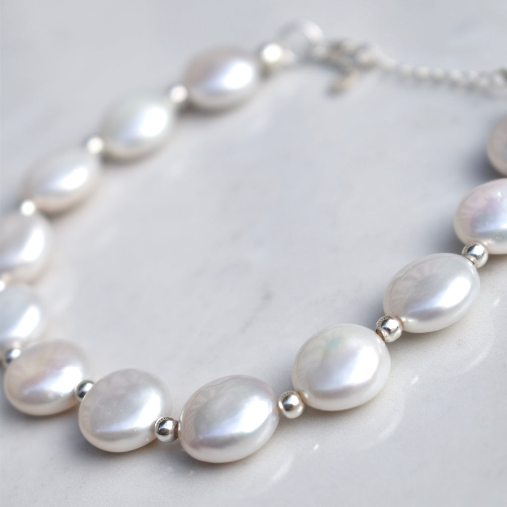 Freshwater Coin Pearl Bracelet