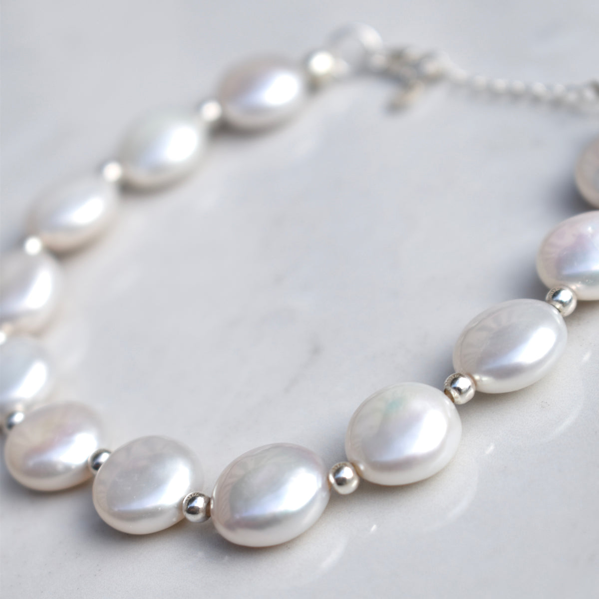 Freshwater Coin Pearl Bracelet