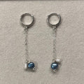 Blue Freshwater Pearl Droplet Earrings