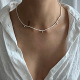 Victoria North Star Choker and Freshwater Pearl Necklace
