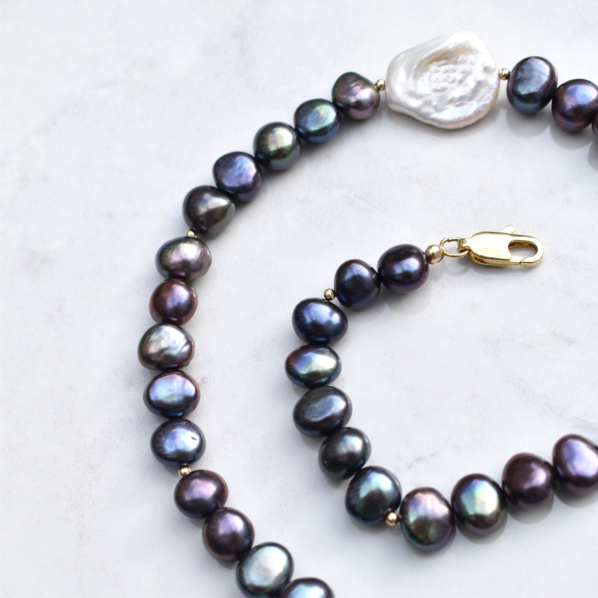 Peacock Pearl Necklace