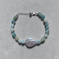 Shauna Bracelet Amazonite and Baroque Pearl
