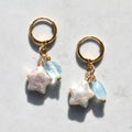 14k Gold-filled Lilly Earrings in Aquamarine