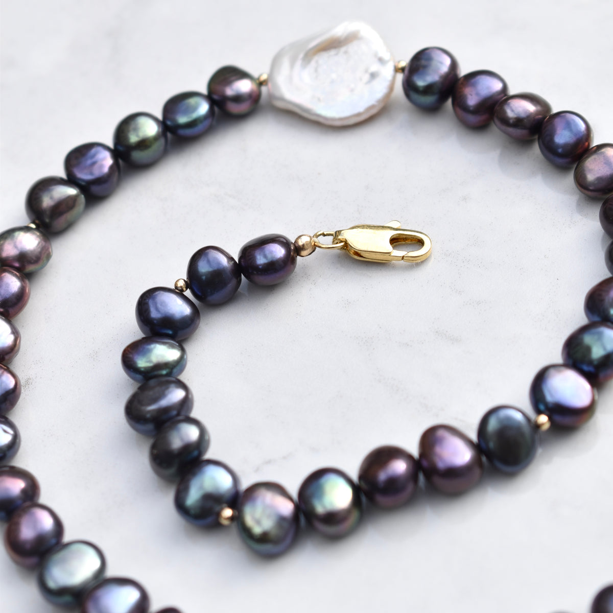 Peacock Pearl Necklace