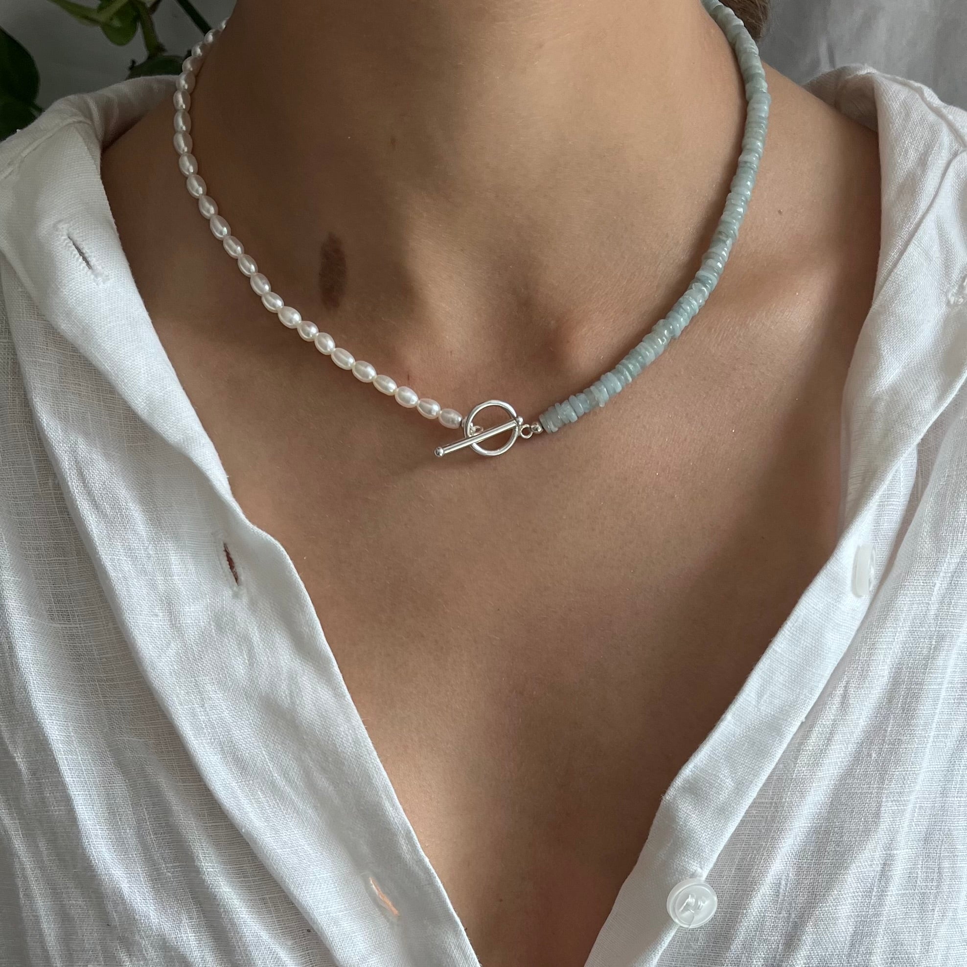 Bella Necklace – Aquamarine