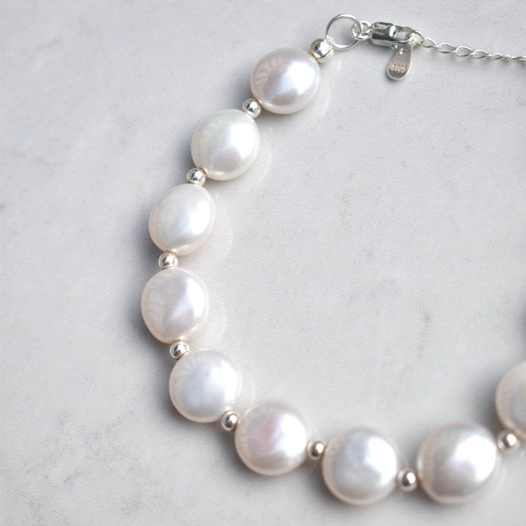 Freshwater Coin Pearl Bracelet