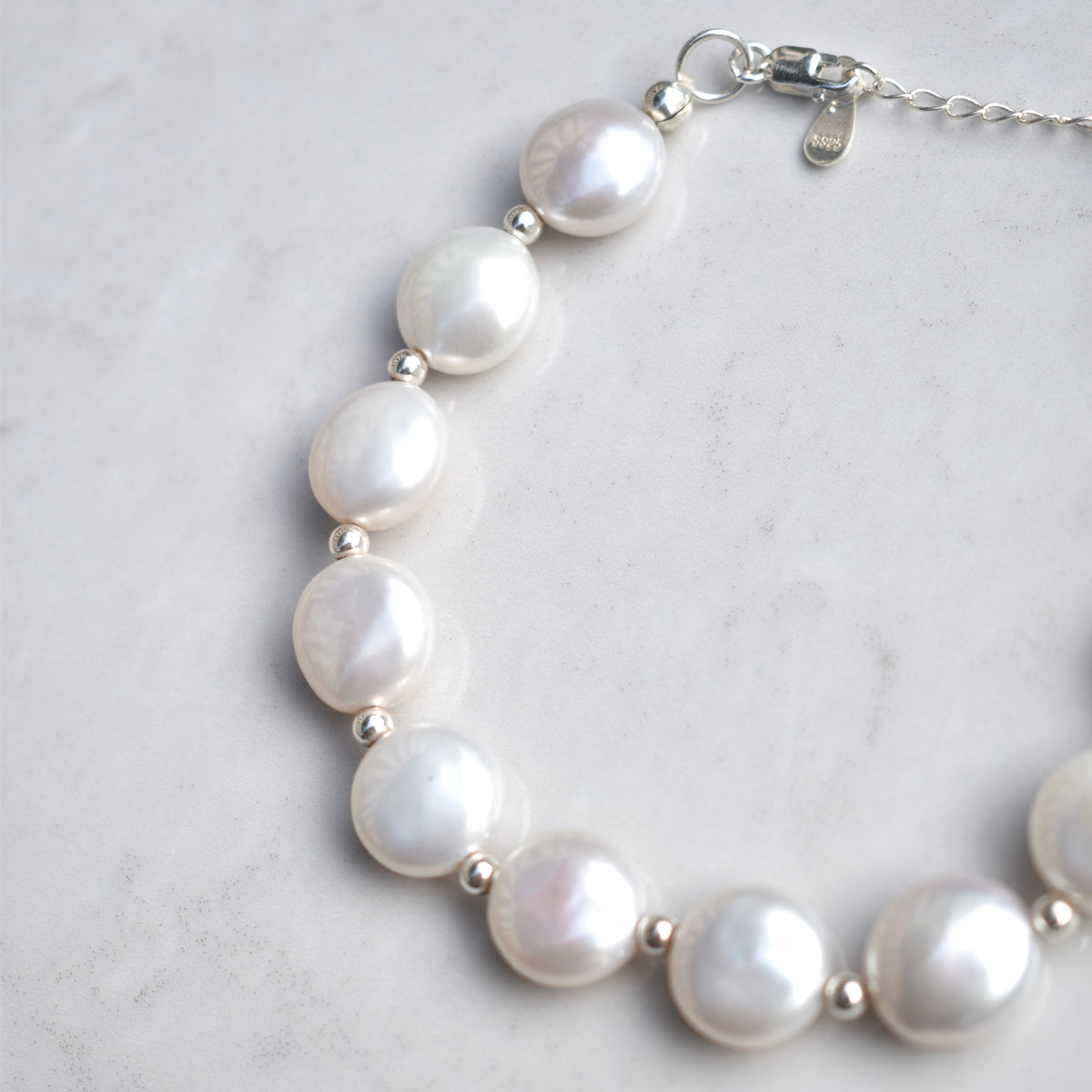 Freshwater Coin Pearl Bracelet