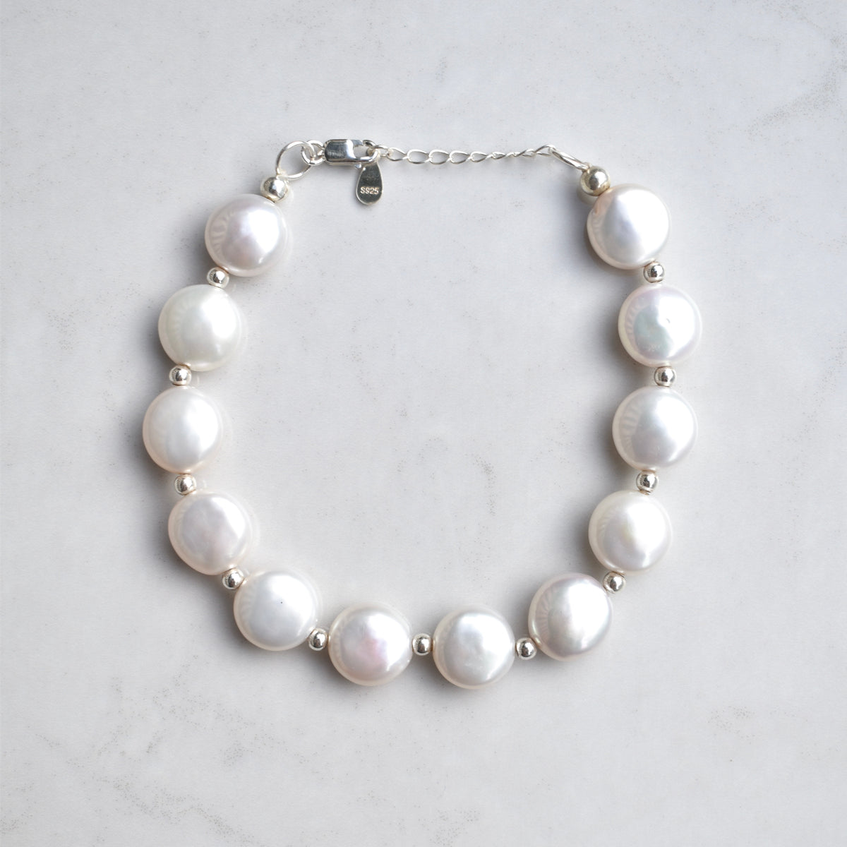 Freshwater Coin Pearl Bracelet