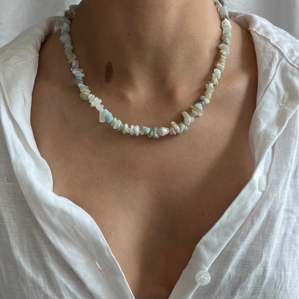 Stephanie Necklace – Amazonite & Aventurine