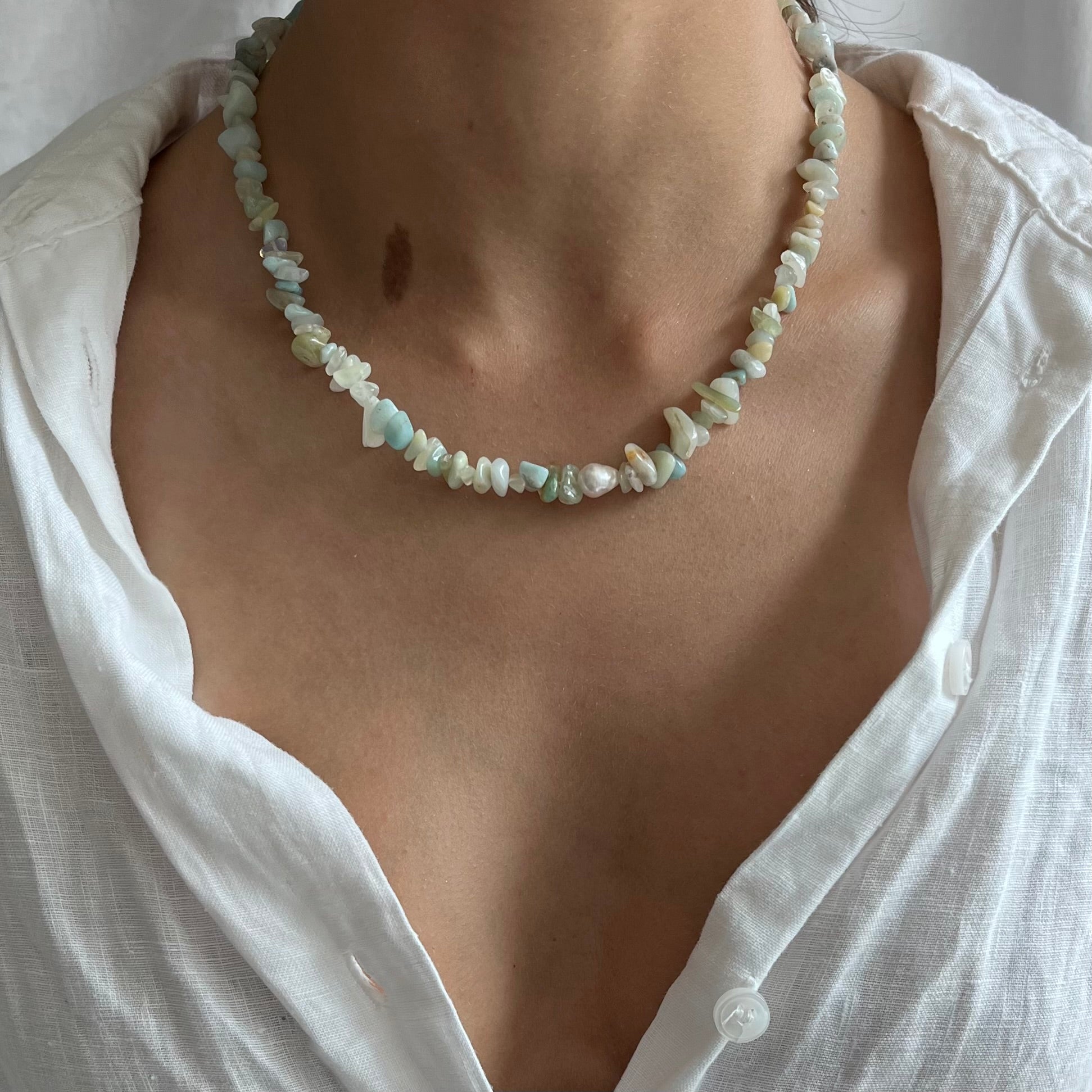 Stephanie Necklace – Amazonite & Aventurine