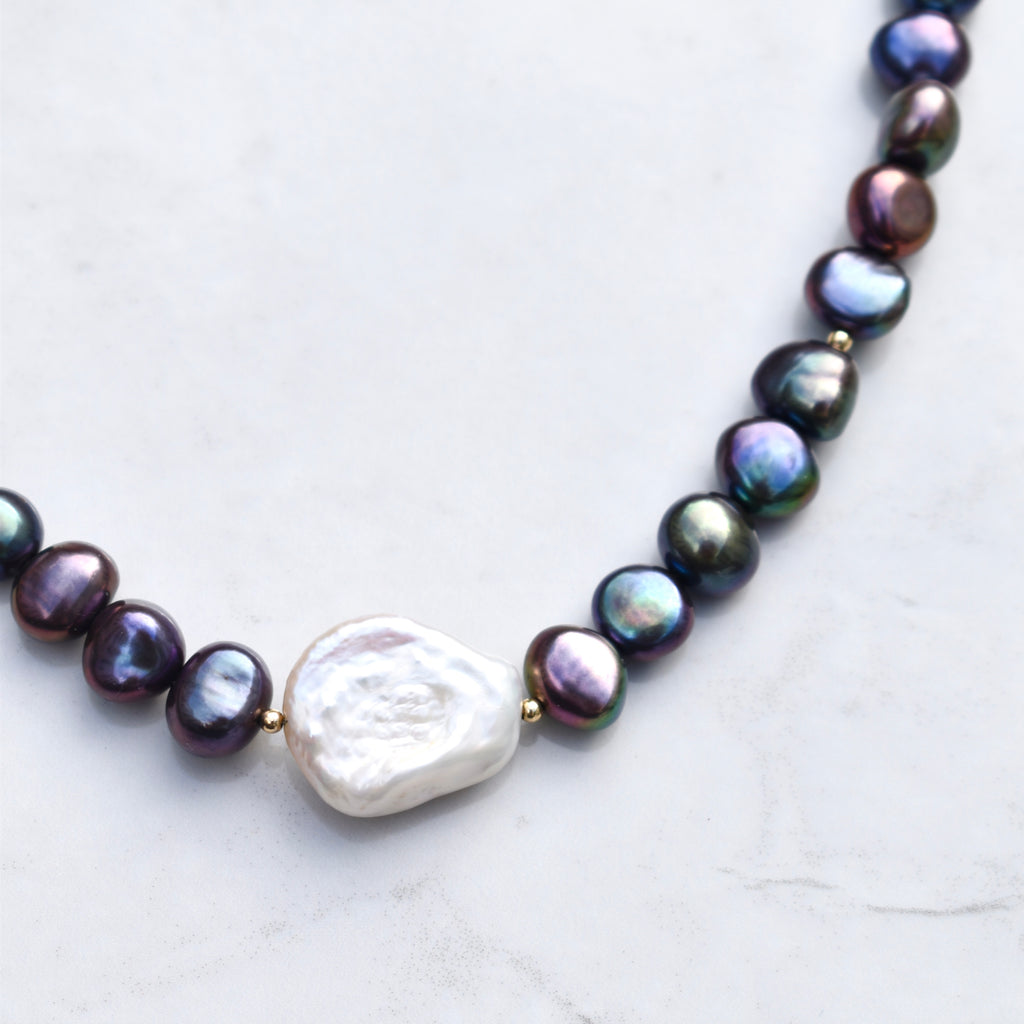 Peacock Pearl Necklace