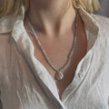 Charlotte Freshwater Pearl and Amazonite Pendant Necklace