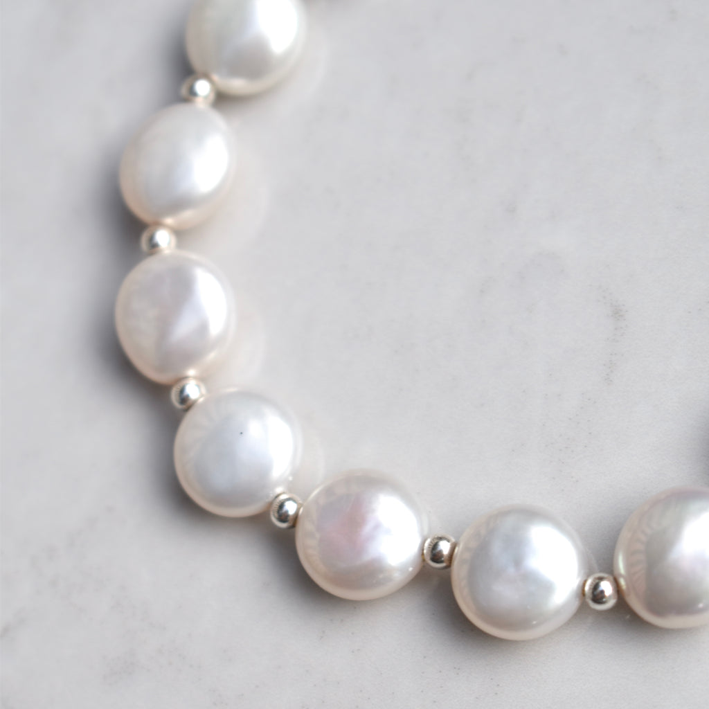 Freshwater Coin Pearl Bracelet