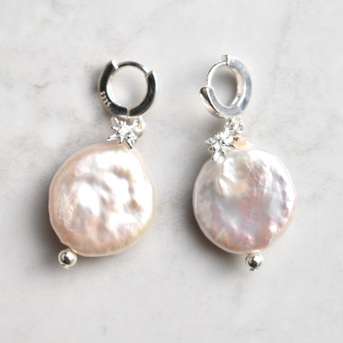 Victoria North Star Baroque Pearl Earrings