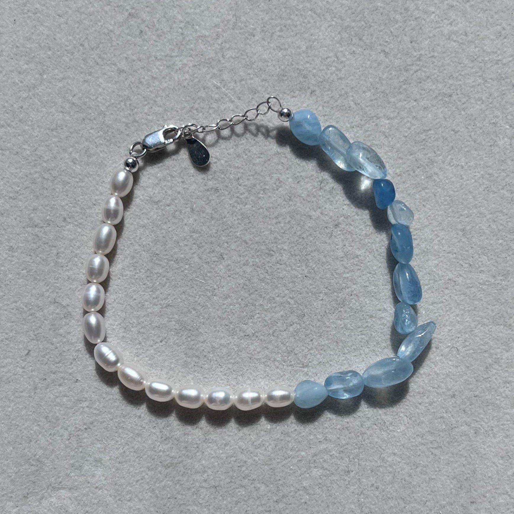Anna Aquamarine and Pearl Bracelet